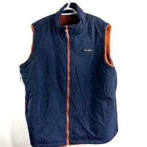 Champion AOP Reversible Deep High Pile Shearling Sherpa Vest Size Medium NWT